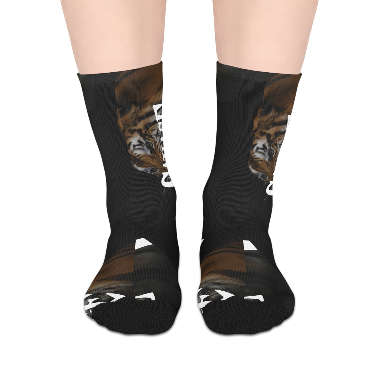 Savage Tiger Mid-Length Socks - Unique Design for Creative Souls