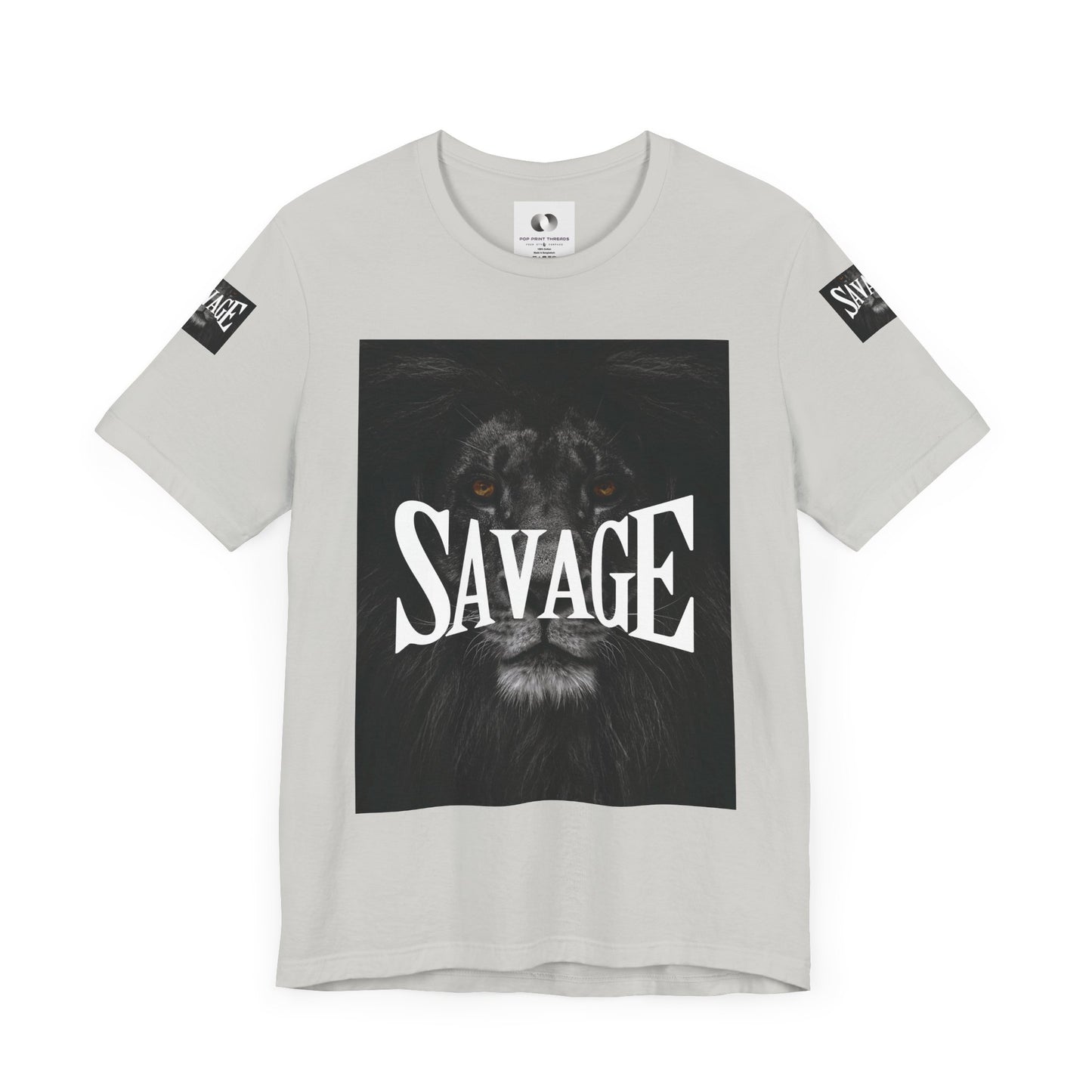 Savage Lion Unisex Jersey Tee - Bold Graphic T-Shirt for Confidence and Style