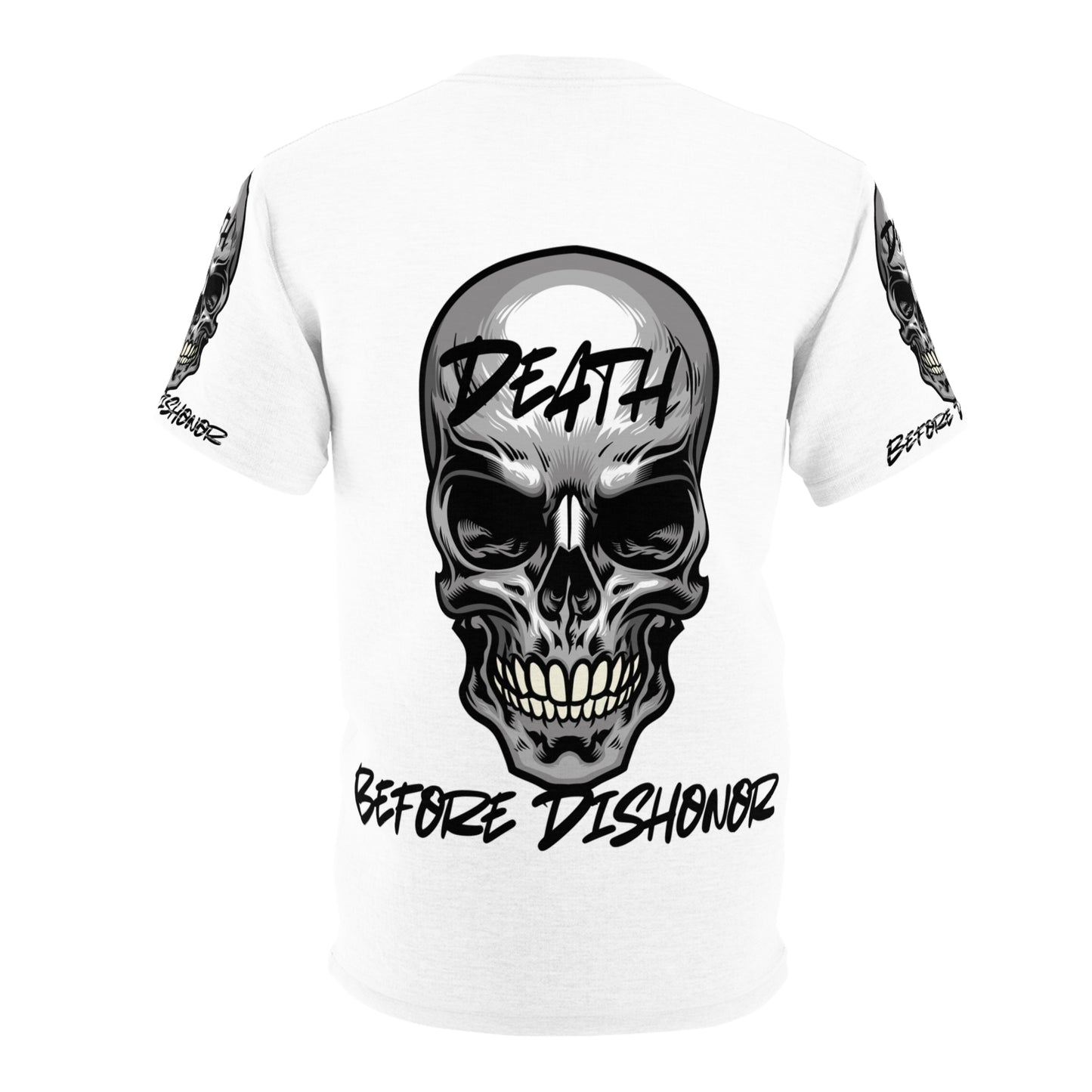 Unisex Skull Graphic Tee - 'Death Before Dishonor'