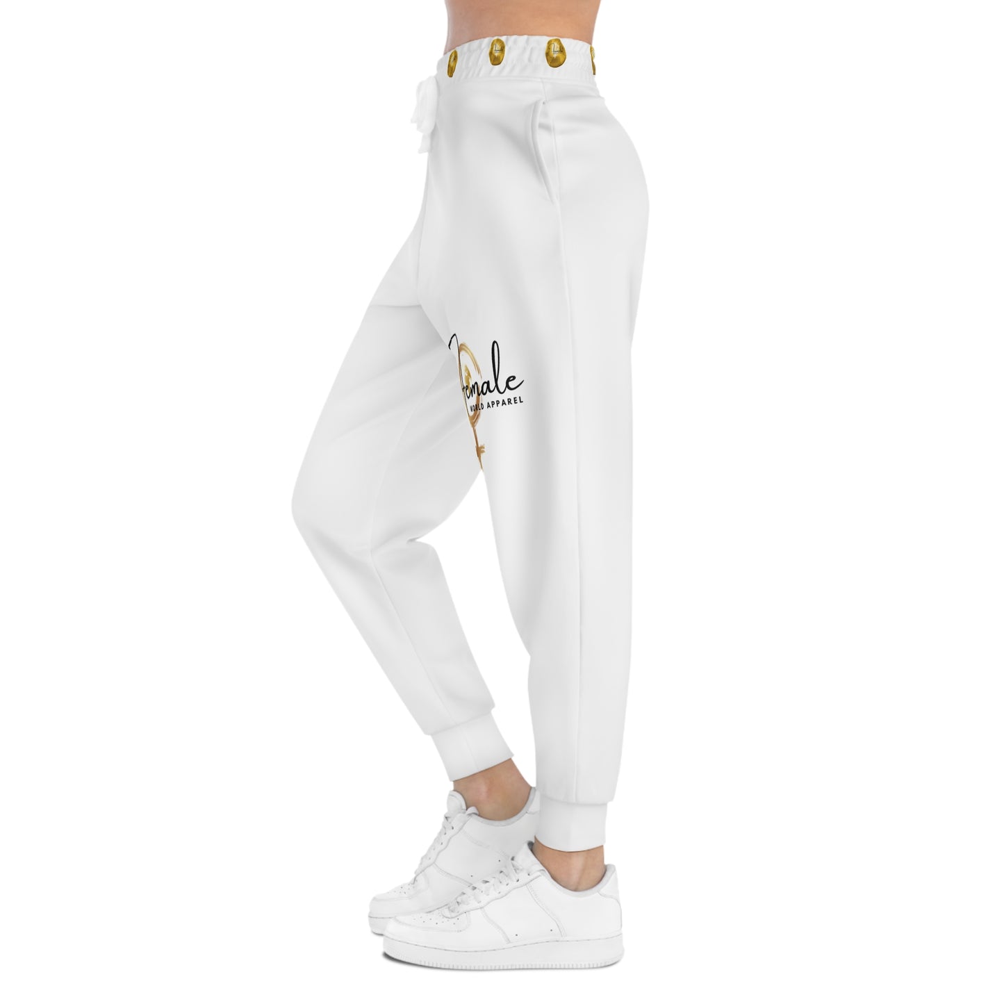 Female Empowerment Athletic Joggers - Stylish White Sweatpants for Active Women