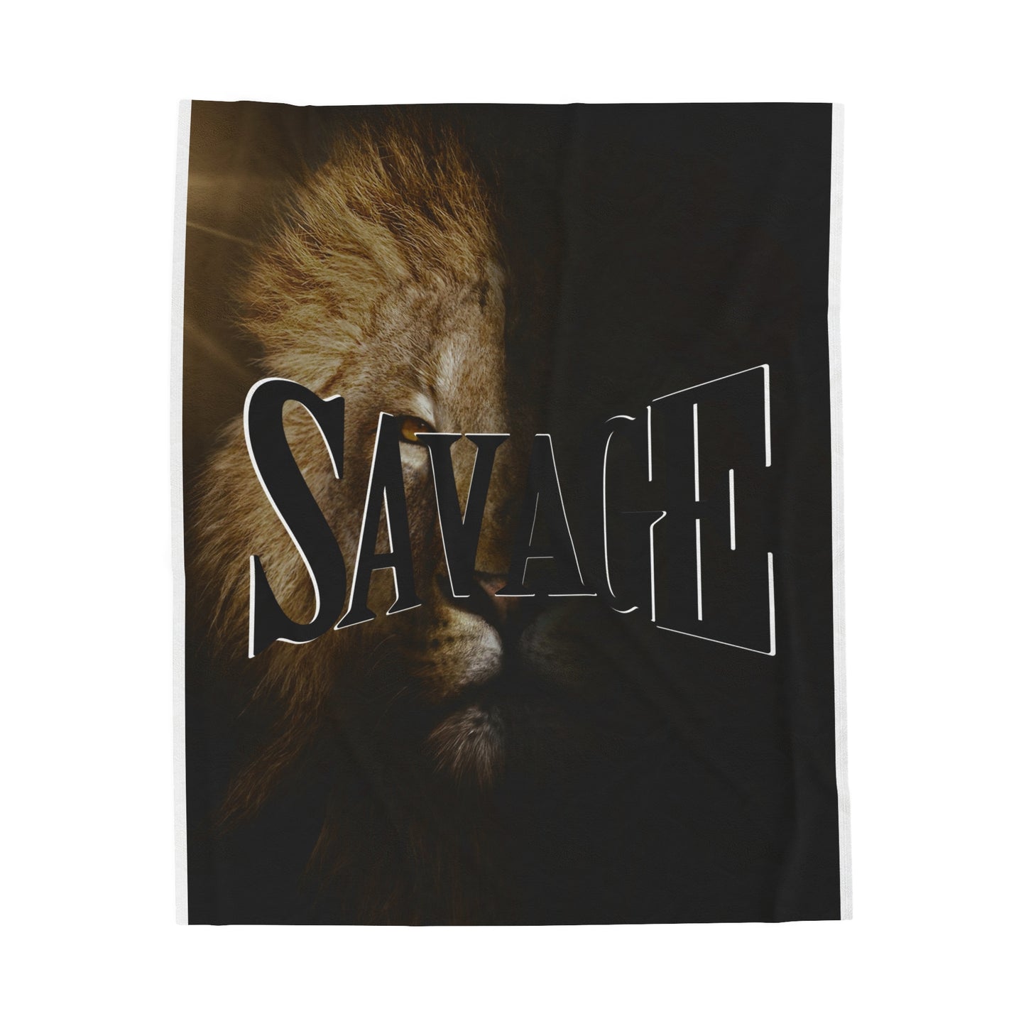 Savage Lion Velveteen Plush Blanket - Cozy & Bold Home Decor