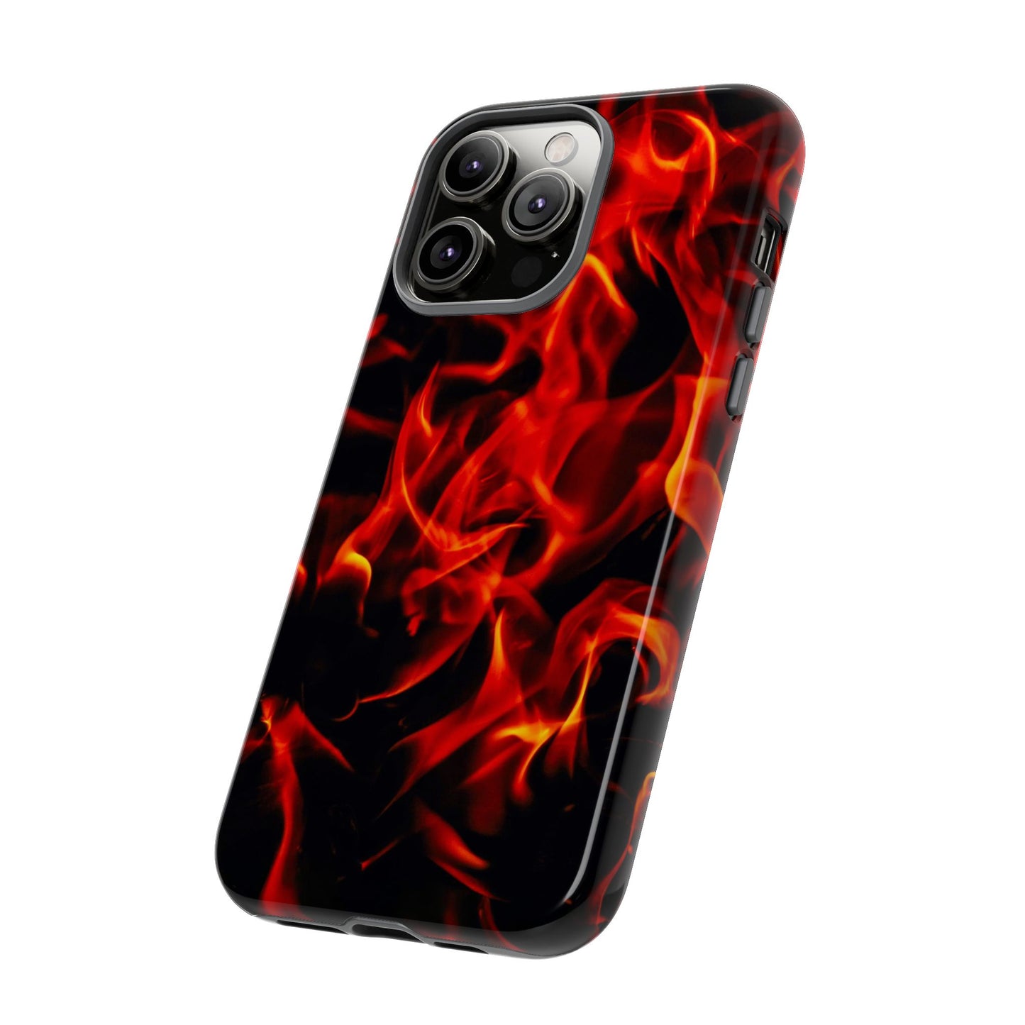 Fire Design Tough Phone Case - Bold Protection with Fiery Vibes