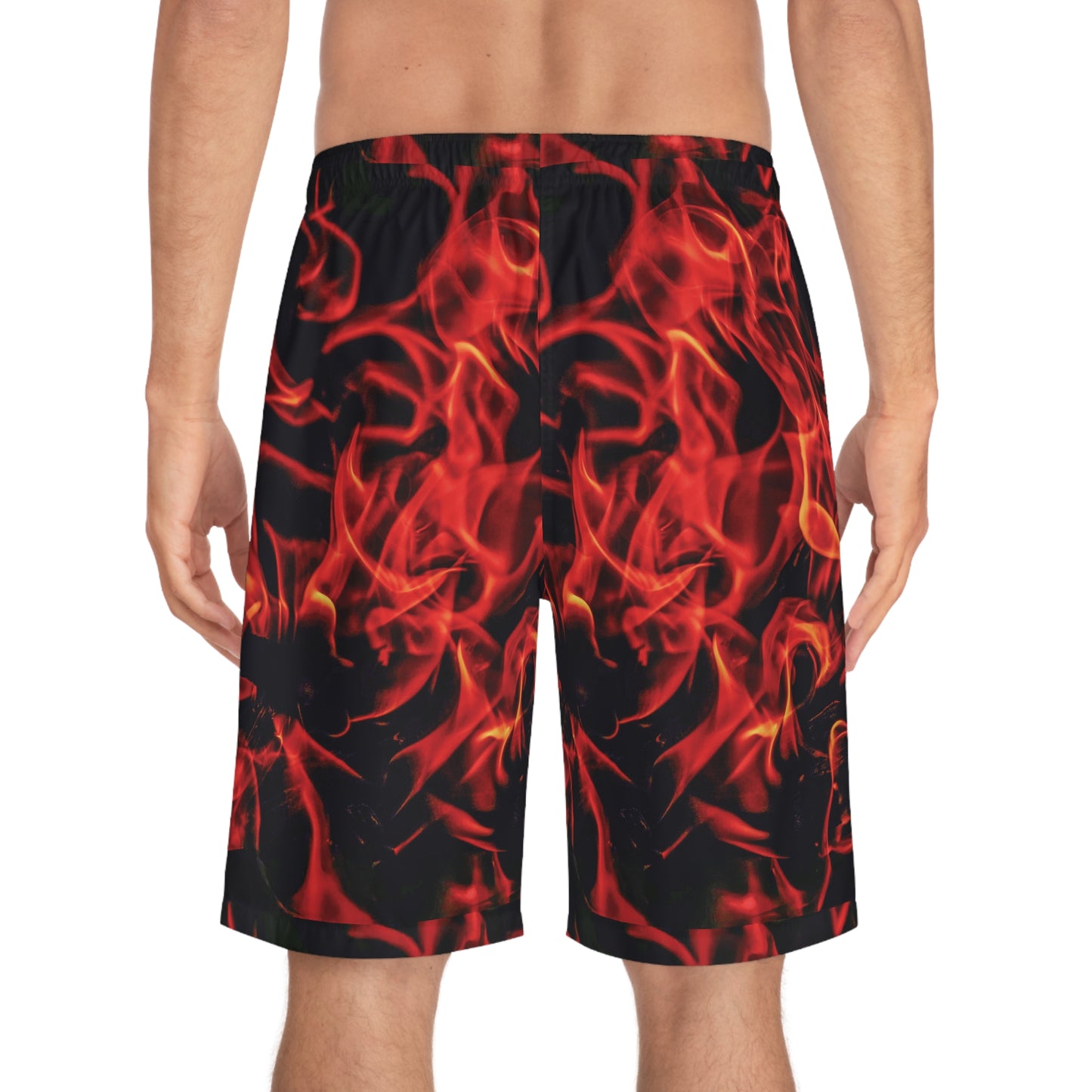 Men's Fiery Flames Board Shorts - Perfect for Summer Beach Days