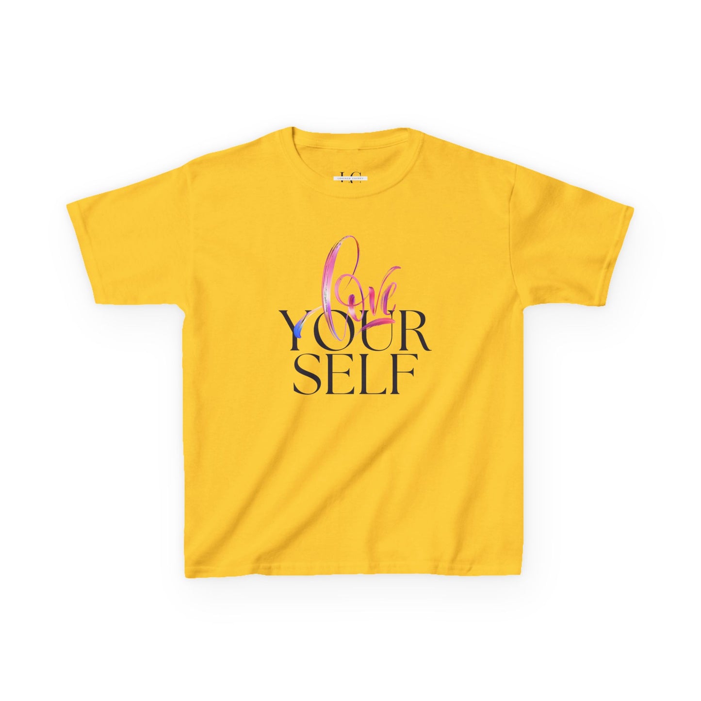 Kids 'Love Yourself' Heavy Cotton Tee - Positive Vibes & Self-Esteem T-Shirt