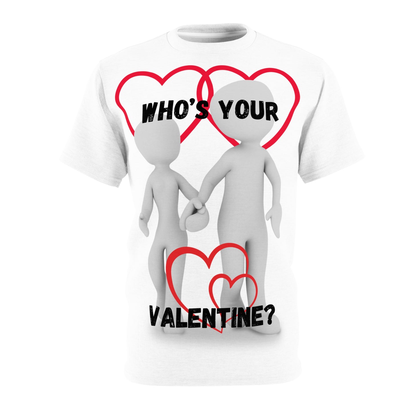 Valentine's Day Unisex Cut & Sew Tee - 'Who's Your Valentine?' Graphic