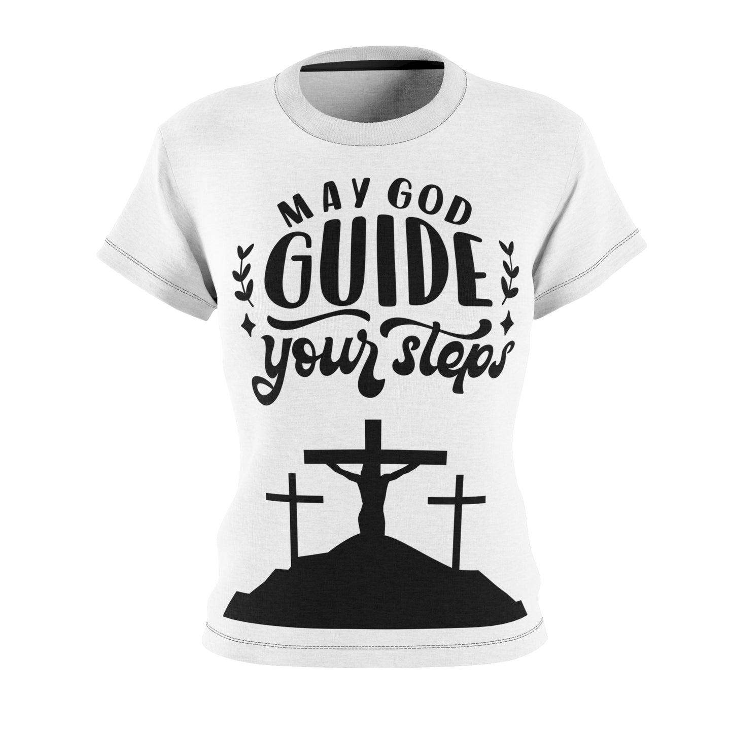 Inspirational Women's Cut & Sew Tee - 'May God Guide Your Steps'