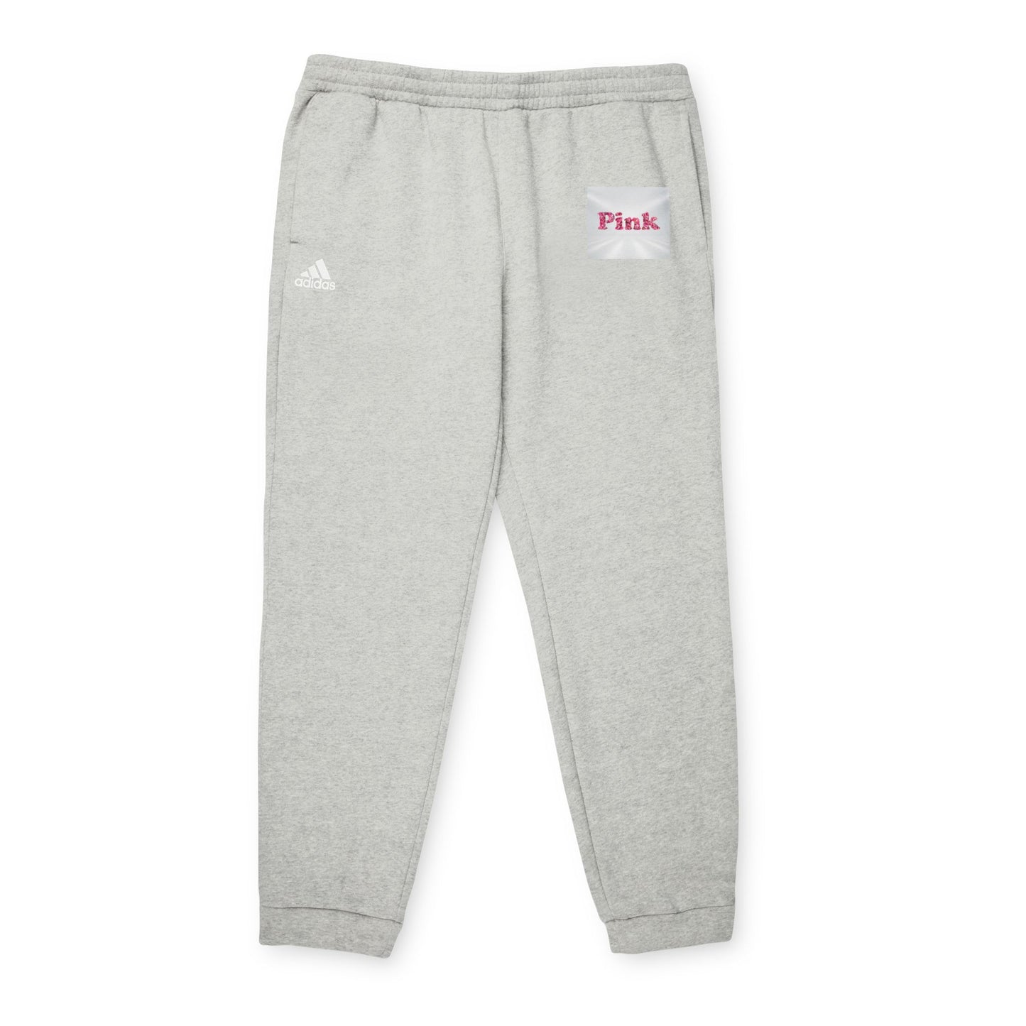 Cozy Adidas Fleece Joggers with ‘Pink’ Accent