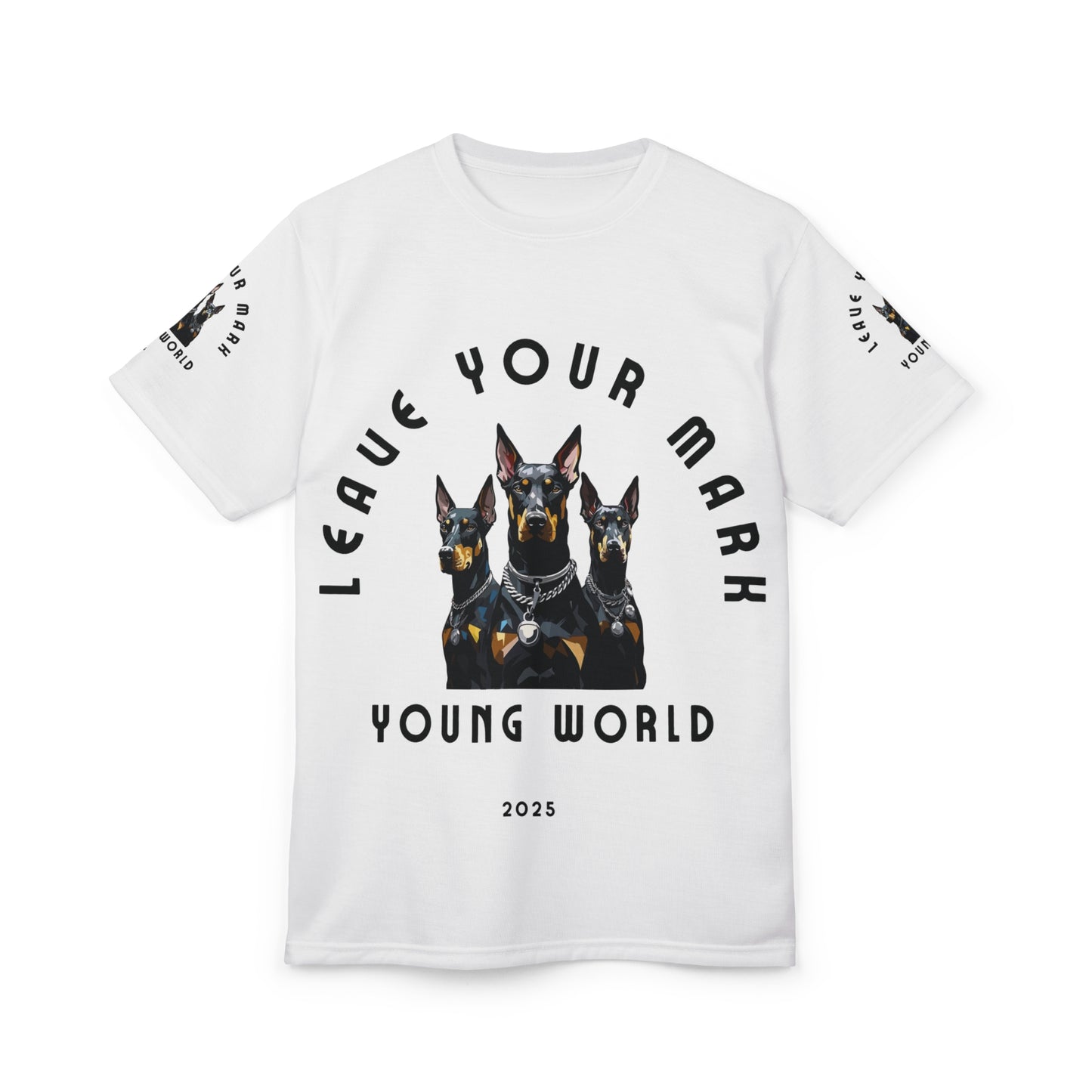 Unisex Dog Lover Tee - 'Leave Your Mark, Young World'