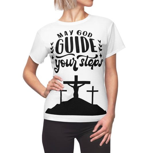 Inspirational Women's Cut & Sew Tee - 'May God Guide Your Steps'