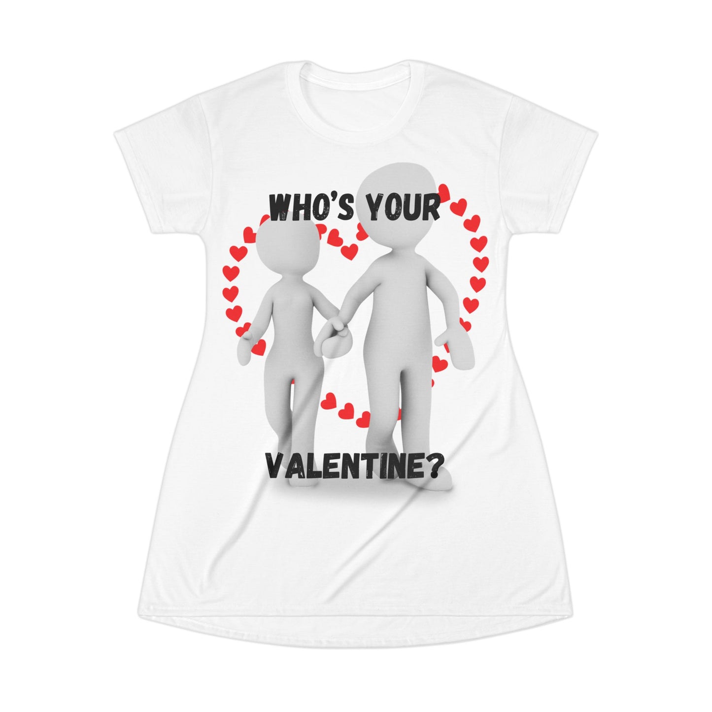 Valentine's Day T-Shirt Dress – "Who's Your Valentine?"