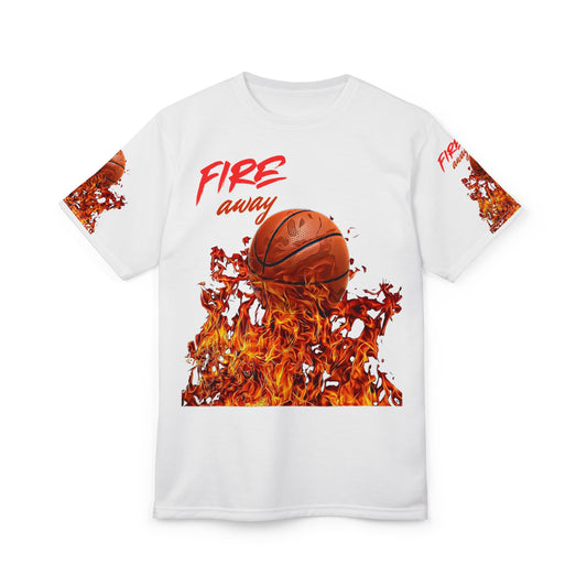 Fire Away Basketball Tee - Unisex Cut & Sew Shirt for Sports Fans