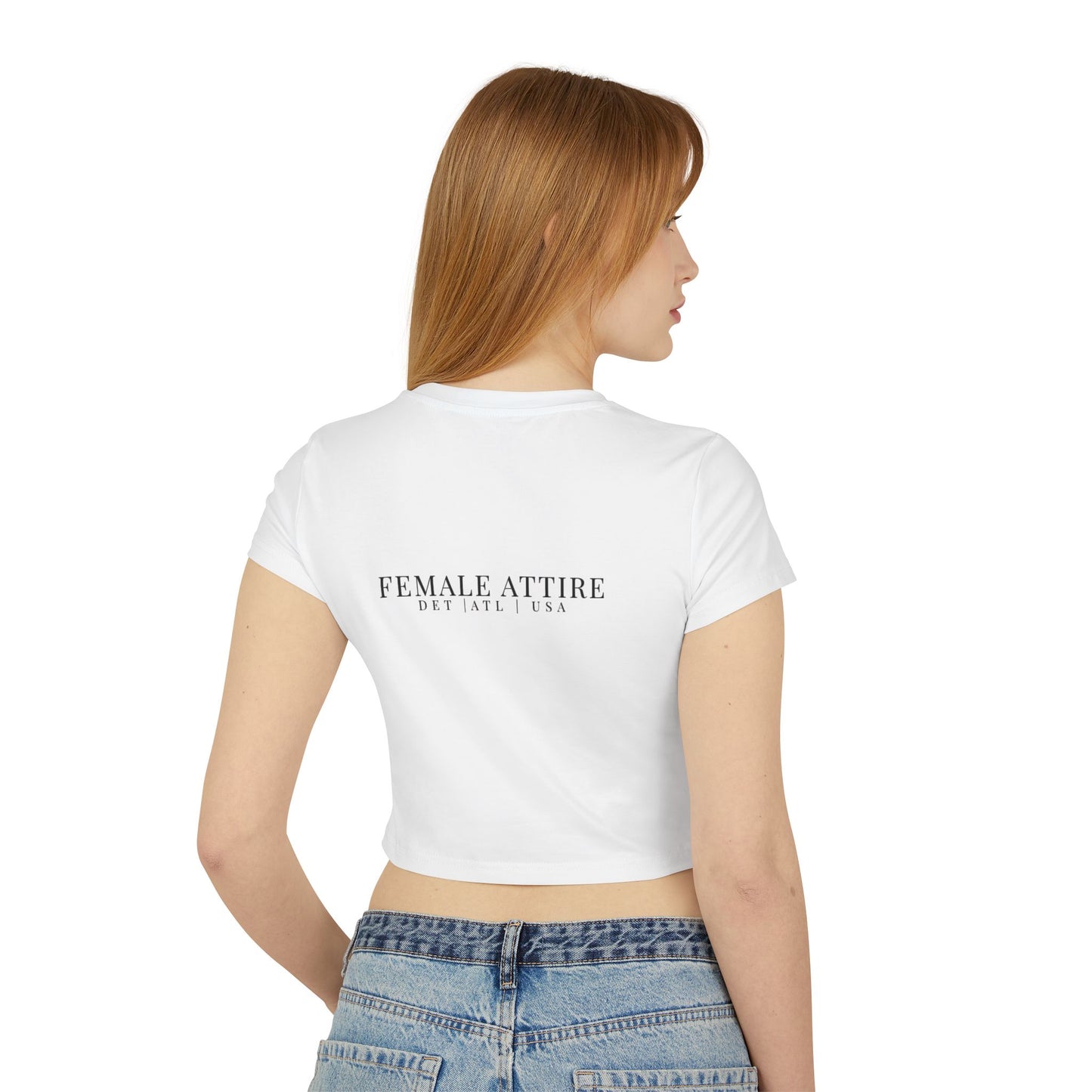 Trendy Women's Baby Tee with Feminine Graphic Design - Perfect for Casual Outings