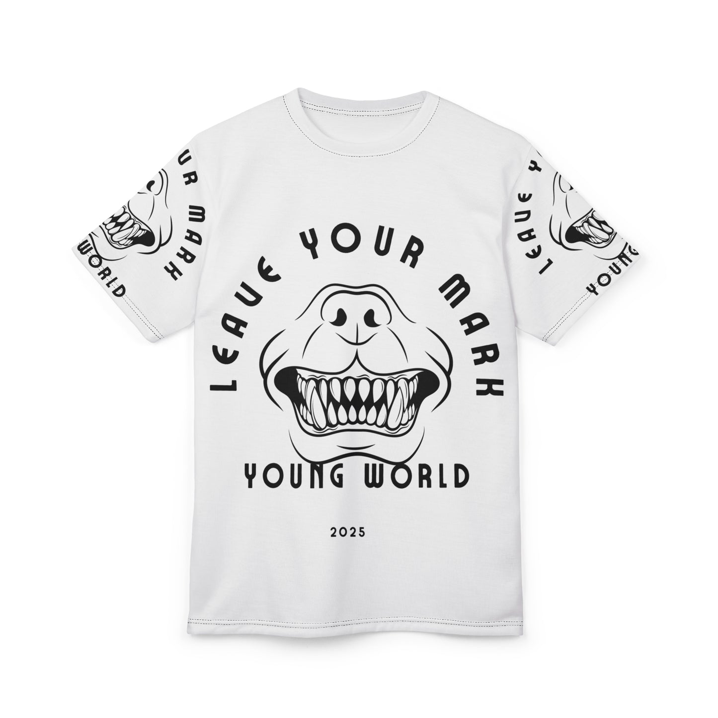 Young World Motivation Leave Your Mark Unisex Graphic Tee - Bold Design for Young Creatives