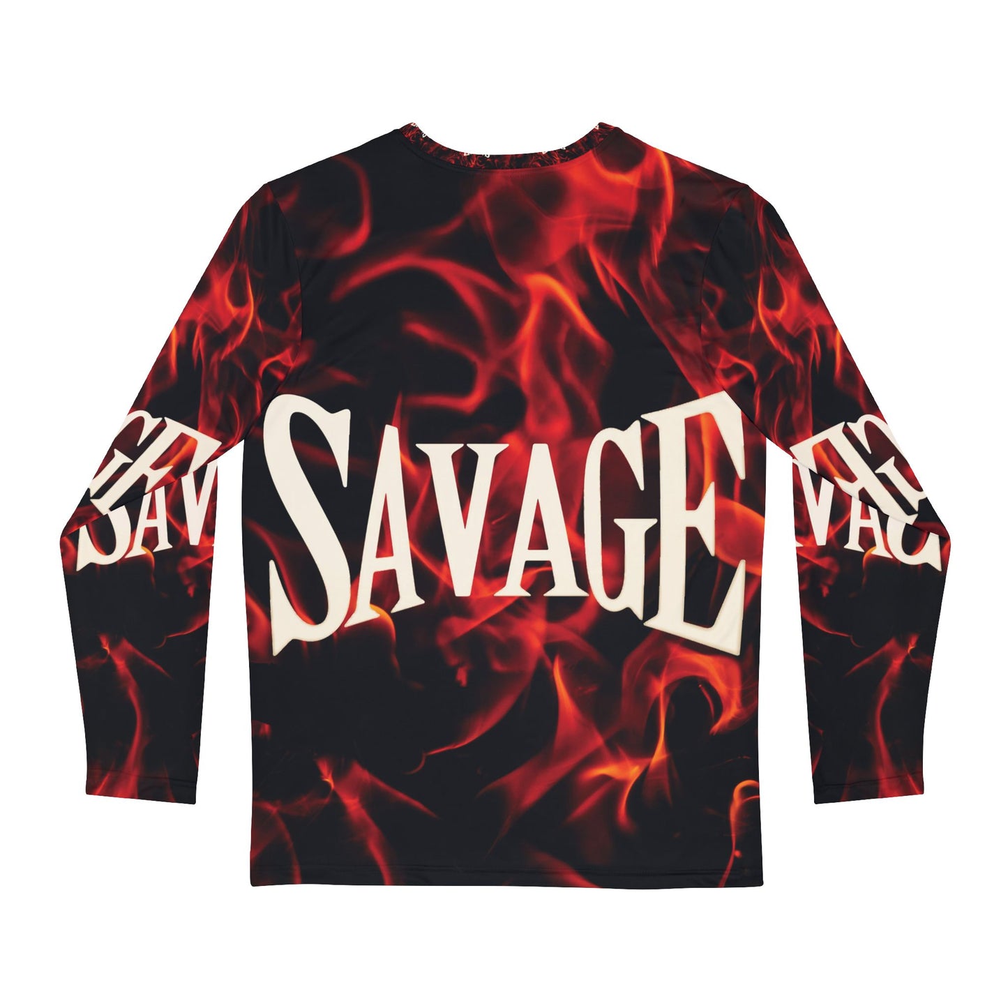 Savage Flame Long Sleeve Shirt - Bold Flame Design for Trendsetters