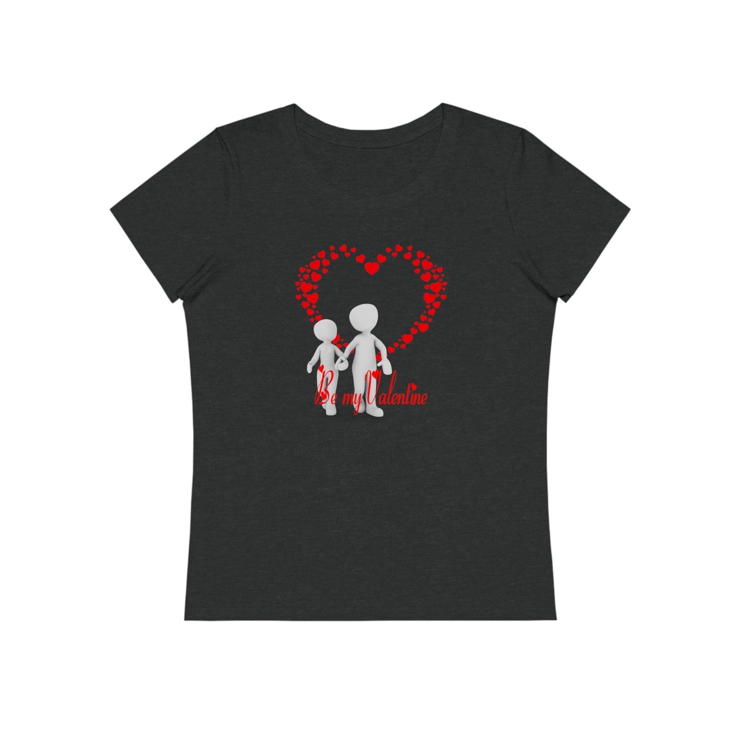 Valentine's Love Heart T-Shirt for Women - 'Be My Valentine' Design