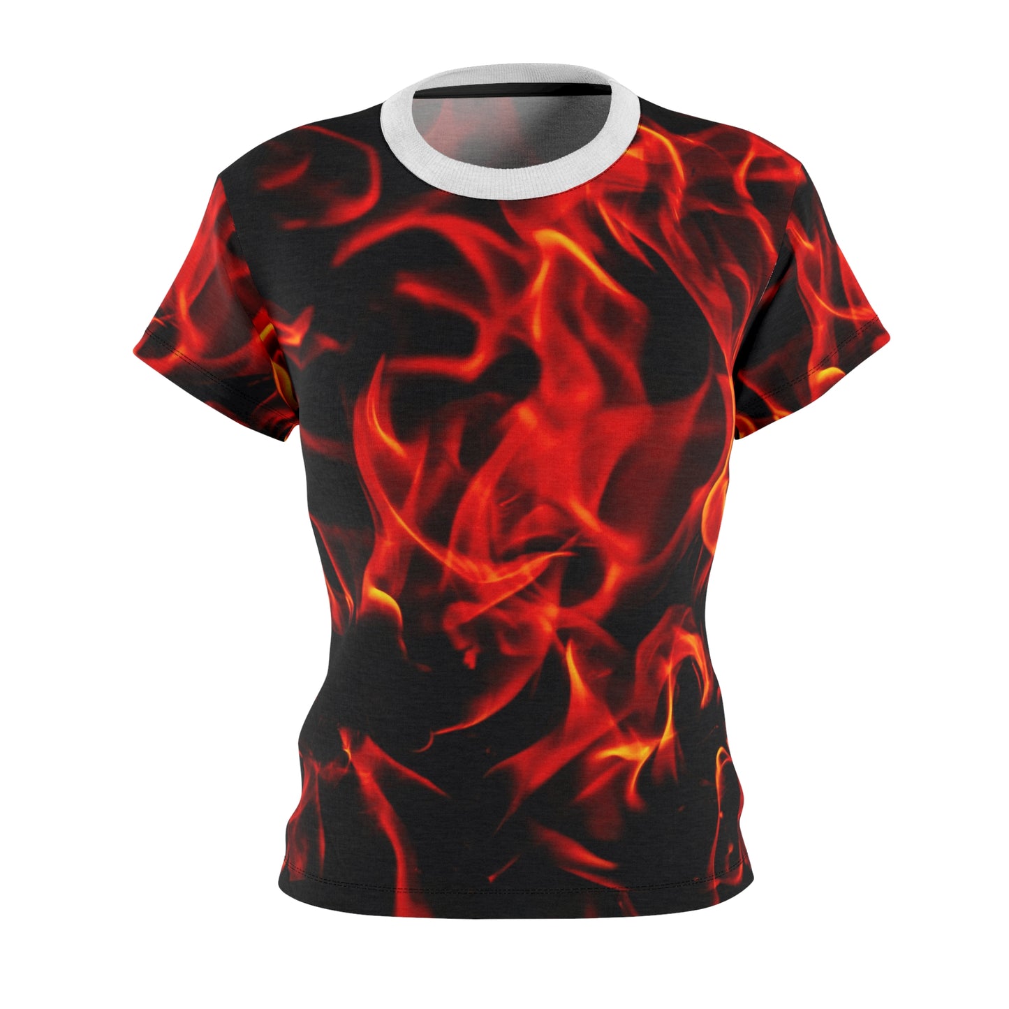 Fiery Women's Cut & Sew Tee - Bold Graphic Tee for Trendsetters