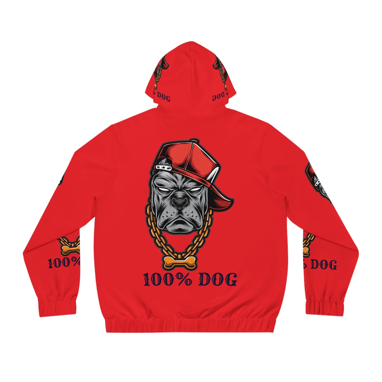 Hip Hop Bulldog Full-Zip Hoodie - 100% Dog Style