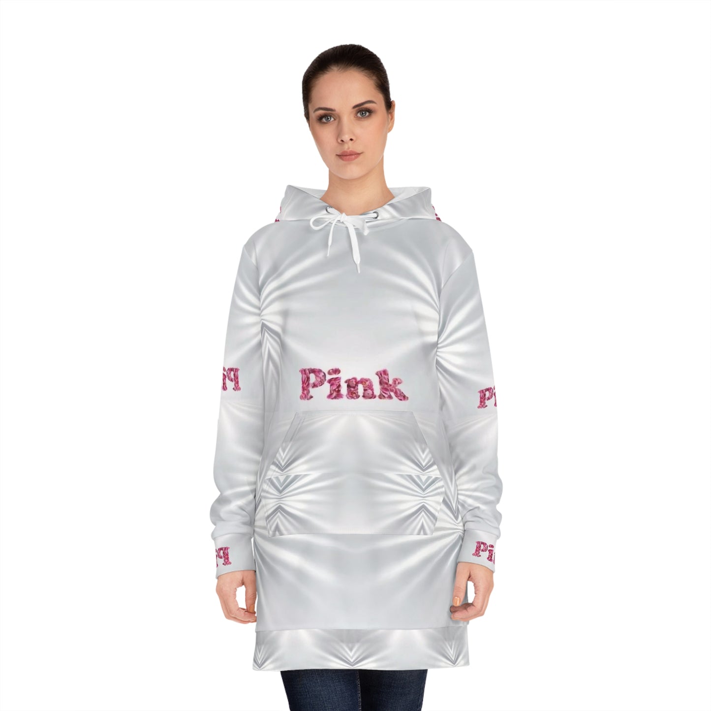 Trendy Pink Women&#039;s Hoodie Dress – Cozy and Chic Casual Wear