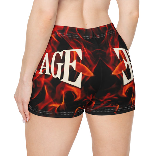 Savage Flame Women's Shorts | Bold Graphic Design for Summer Style