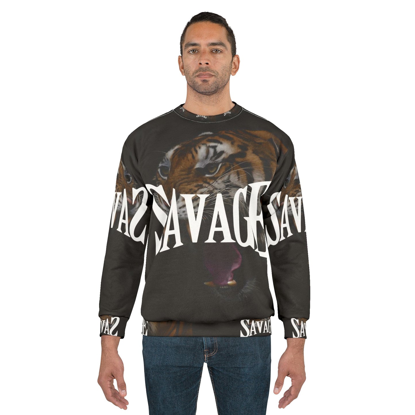 Savage Tiger Unisex Sweatshirt - Bold & Edgy Statement Apparel