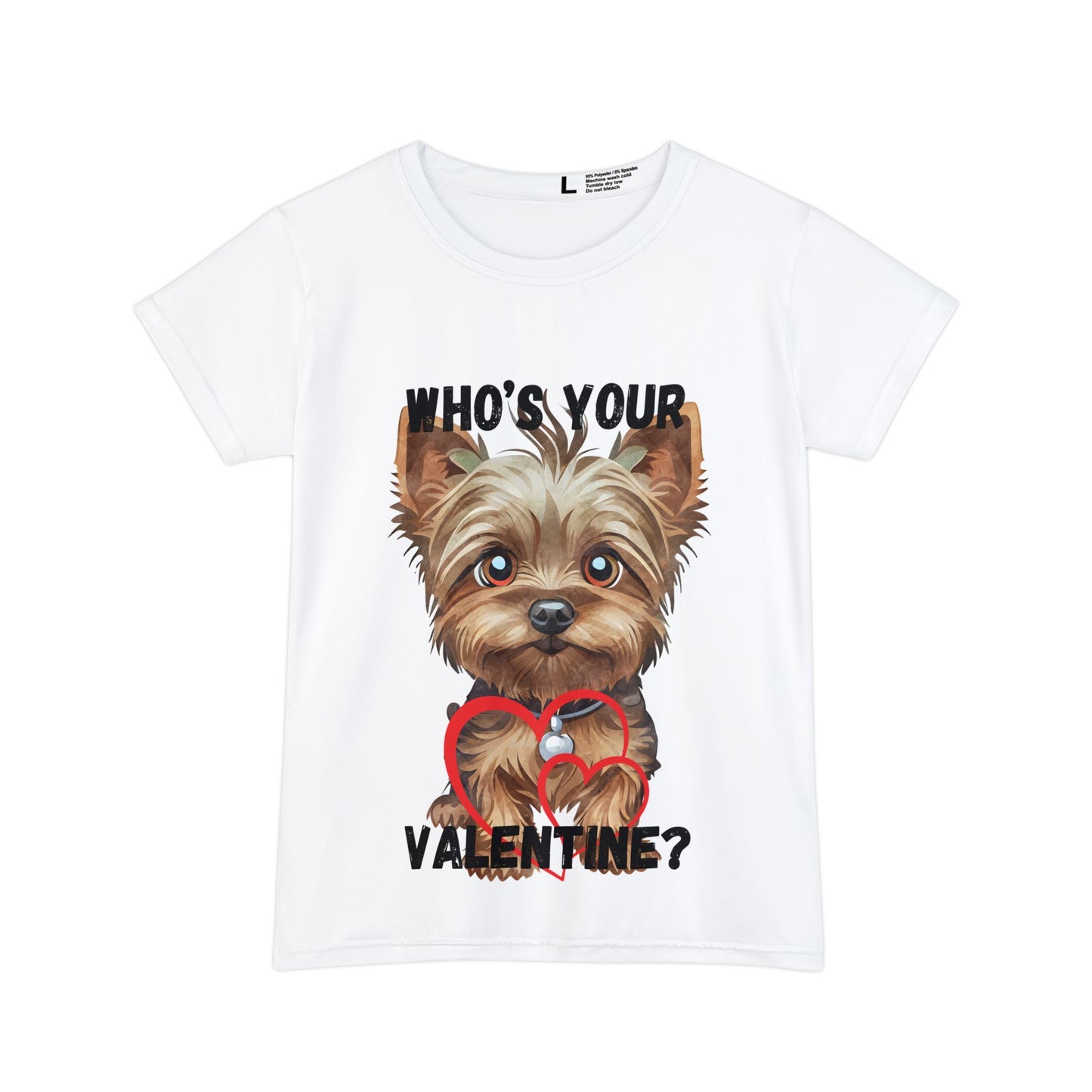 Valentine's Dog Lover Tee - Cute Short Sleeve Shirt with 'Who's Your Valentine?' Print