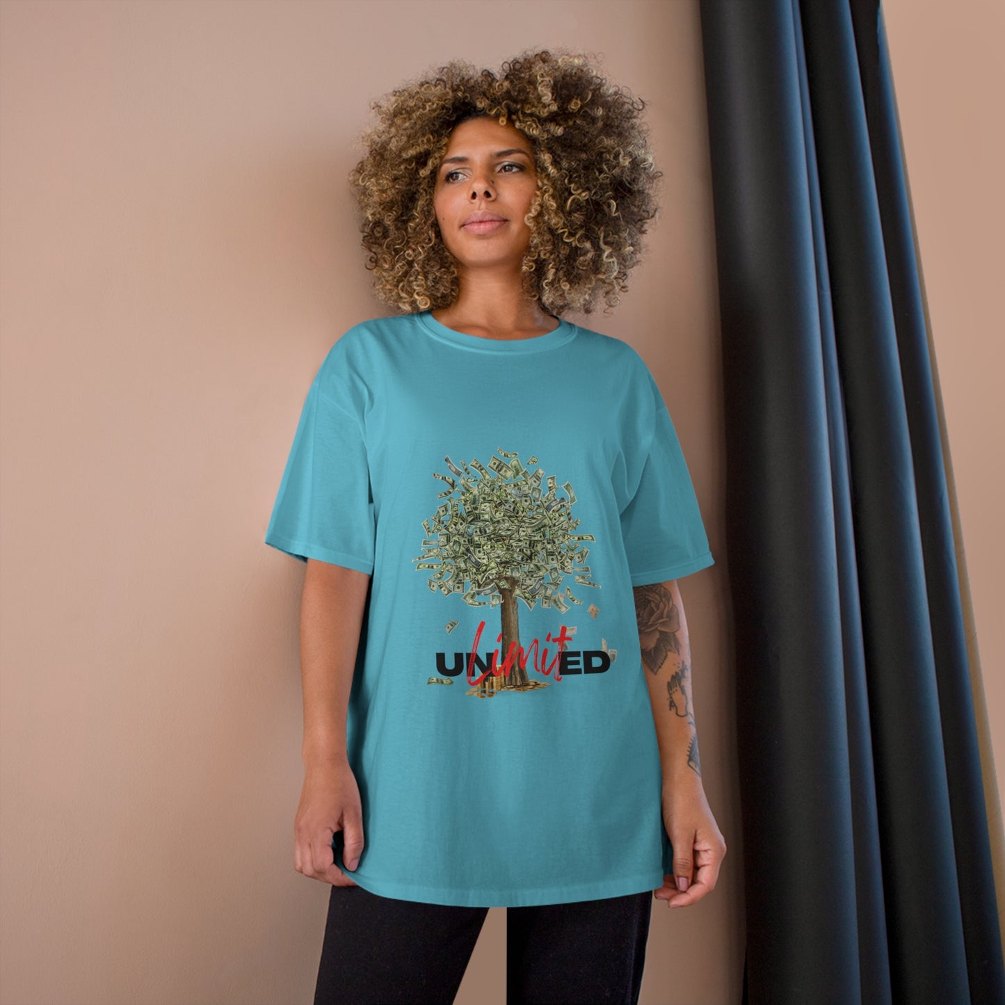 Champion T-Shirt - Unlimited Growth Tree Graphic