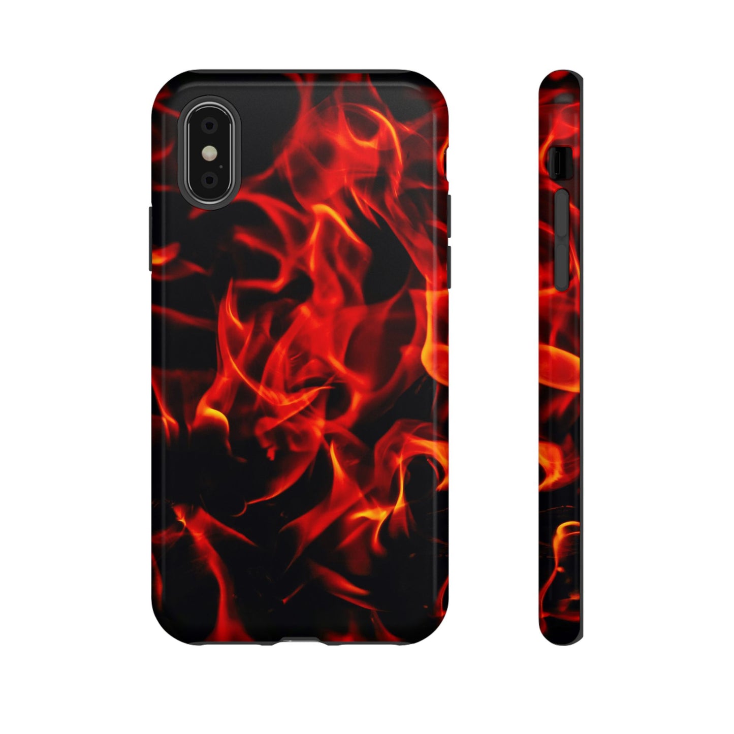 Fire Design Tough Phone Case - Bold Protection with Fiery Vibes