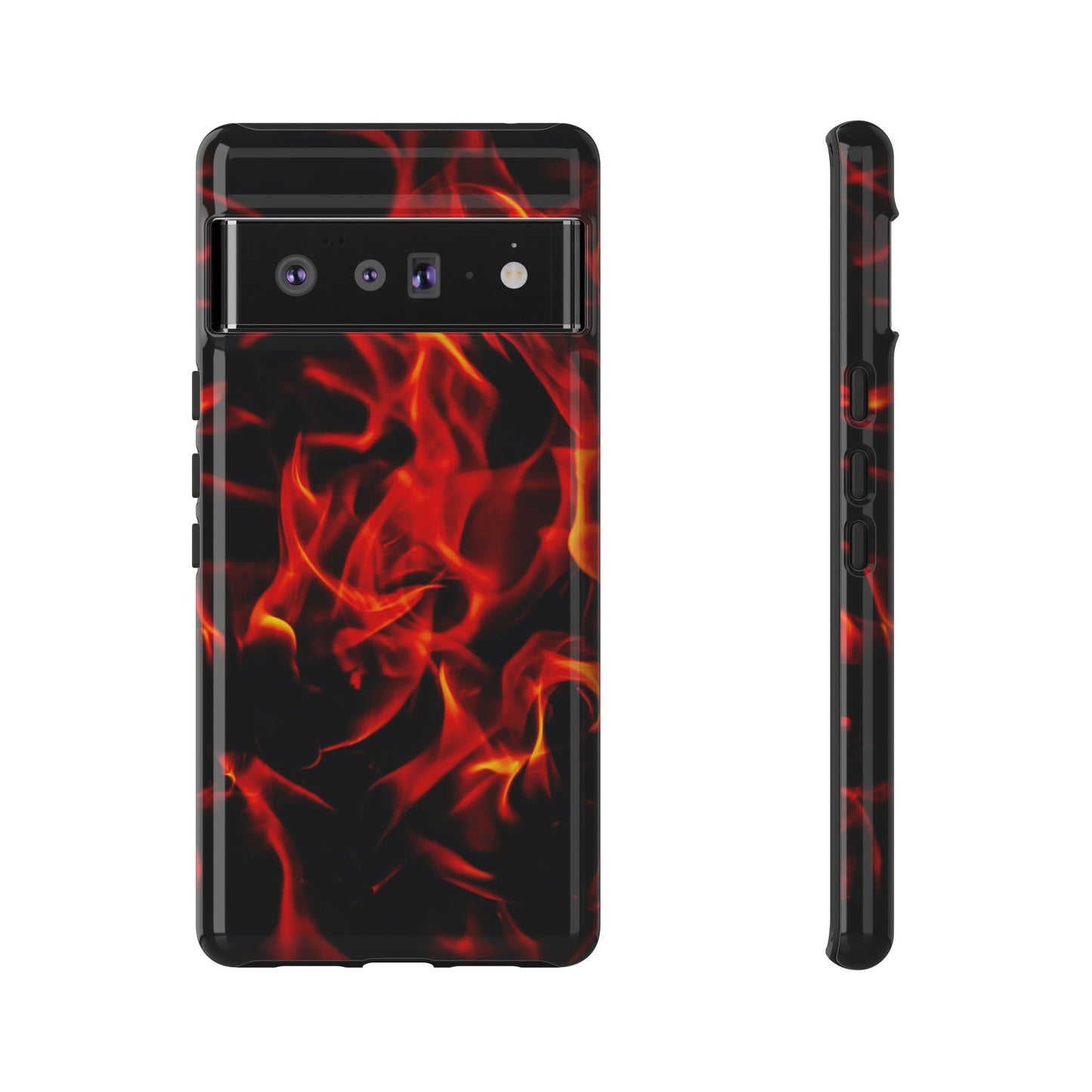 Fire Design Tough Phone Case - Bold Protection with Fiery Vibes