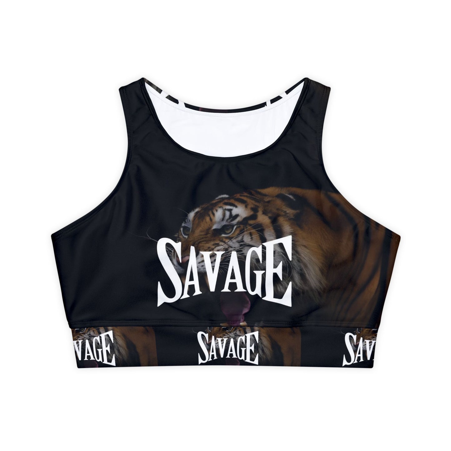 Savage Tiger Sports Bra - Fully Lined & Padded Activewear