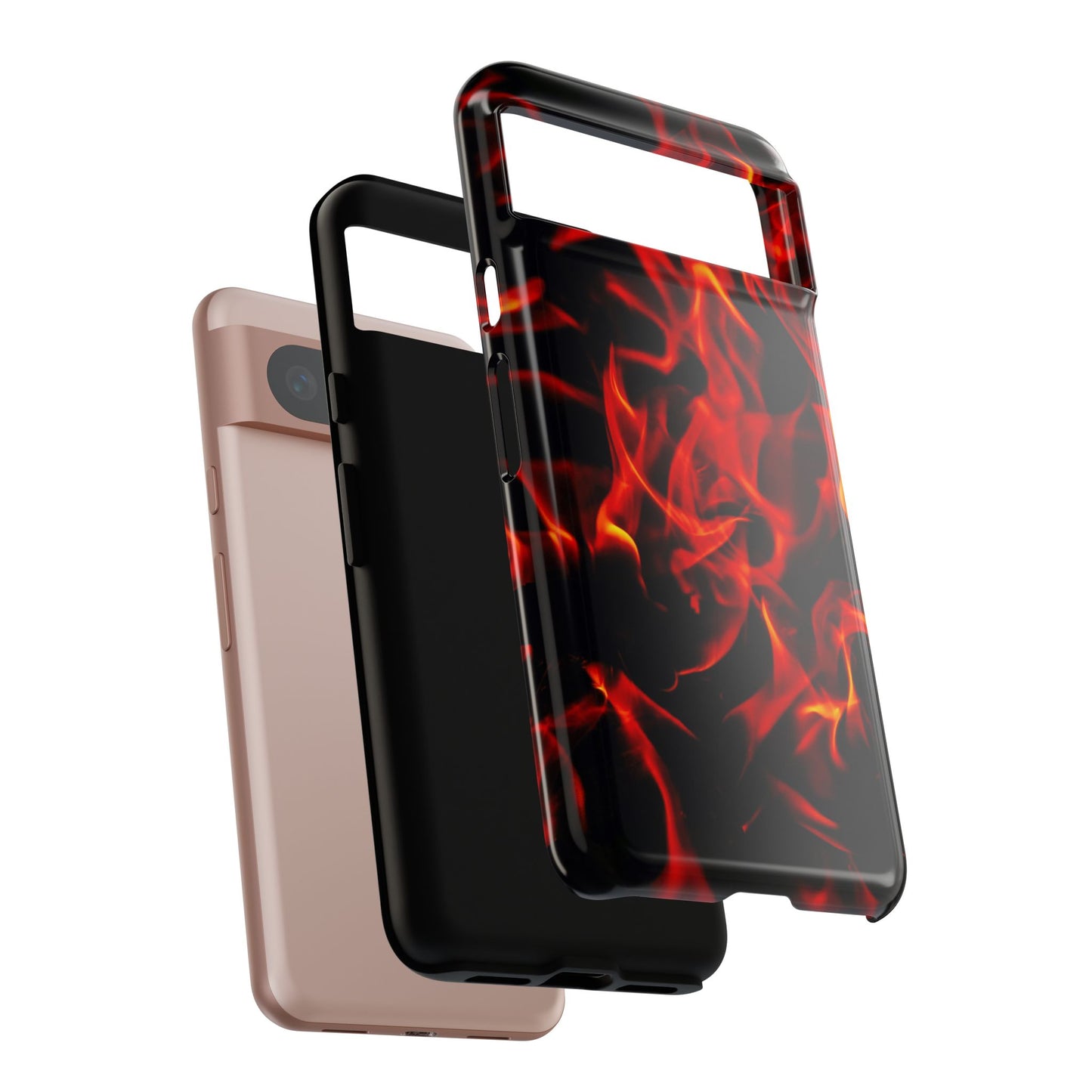 Fire Design Tough Phone Case - Bold Protection with Fiery Vibes