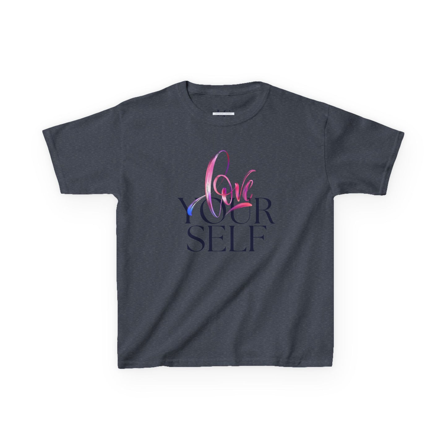 Kids 'Love Yourself' Heavy Cotton Tee - Positive Vibes & Self-Esteem T-Shirt