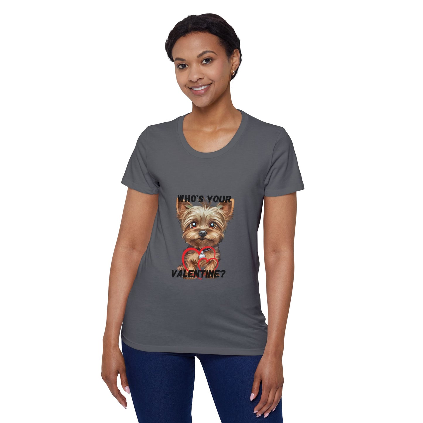 Valentine's Day Women's Organic Short Sleeve T-Shirt - Who's Your Valentine?