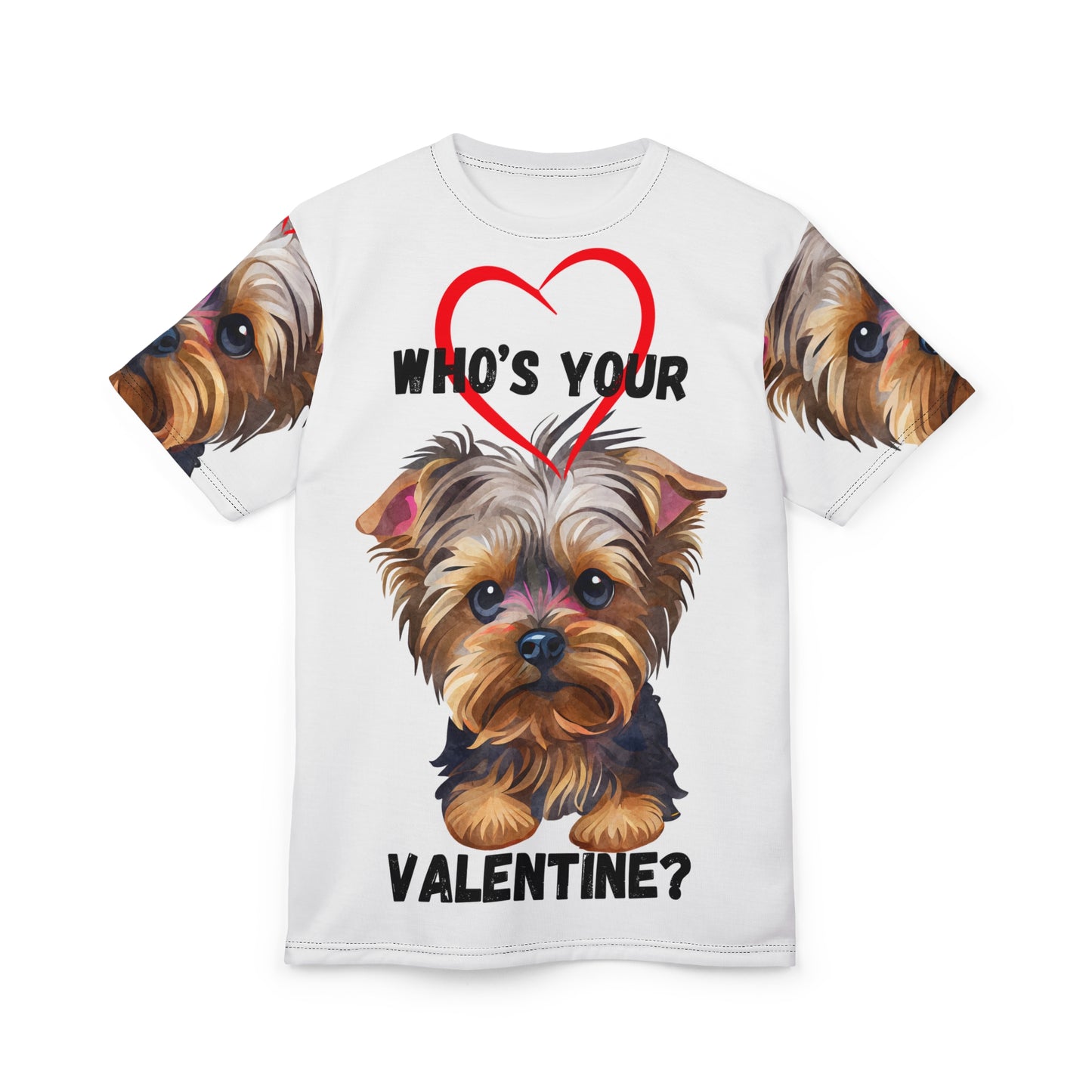 Valentine's Day Unisex Dog Lover Tee - "Who's Your Valentine?"