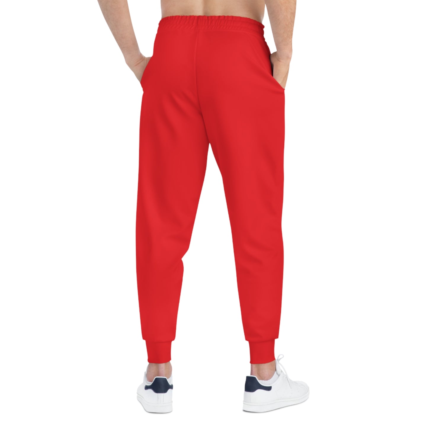 100% Dog Athletic Joggers - Red Hip Hop Style Gym Pants for Dog Lovers