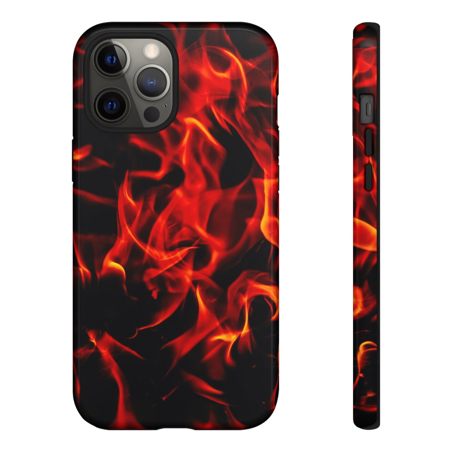 Fire Design Tough Phone Case - Bold Protection with Fiery Vibes