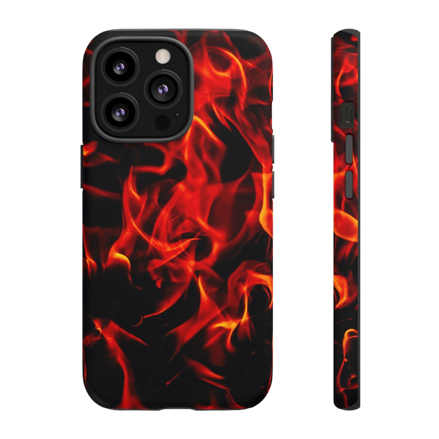 Fire Design Tough Phone Case - Bold Protection with Fiery Vibes