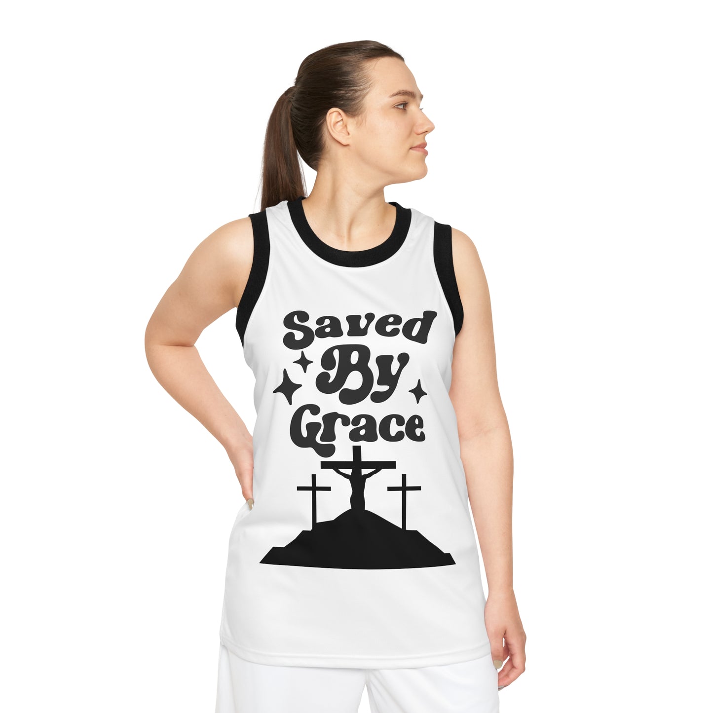 Saved By Grace Unisex Basketball Jersey (AOP)