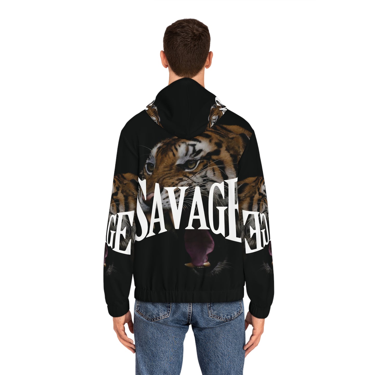 Savage Tiger Men's Full-Zip Hoodie - Bold Urban Wear