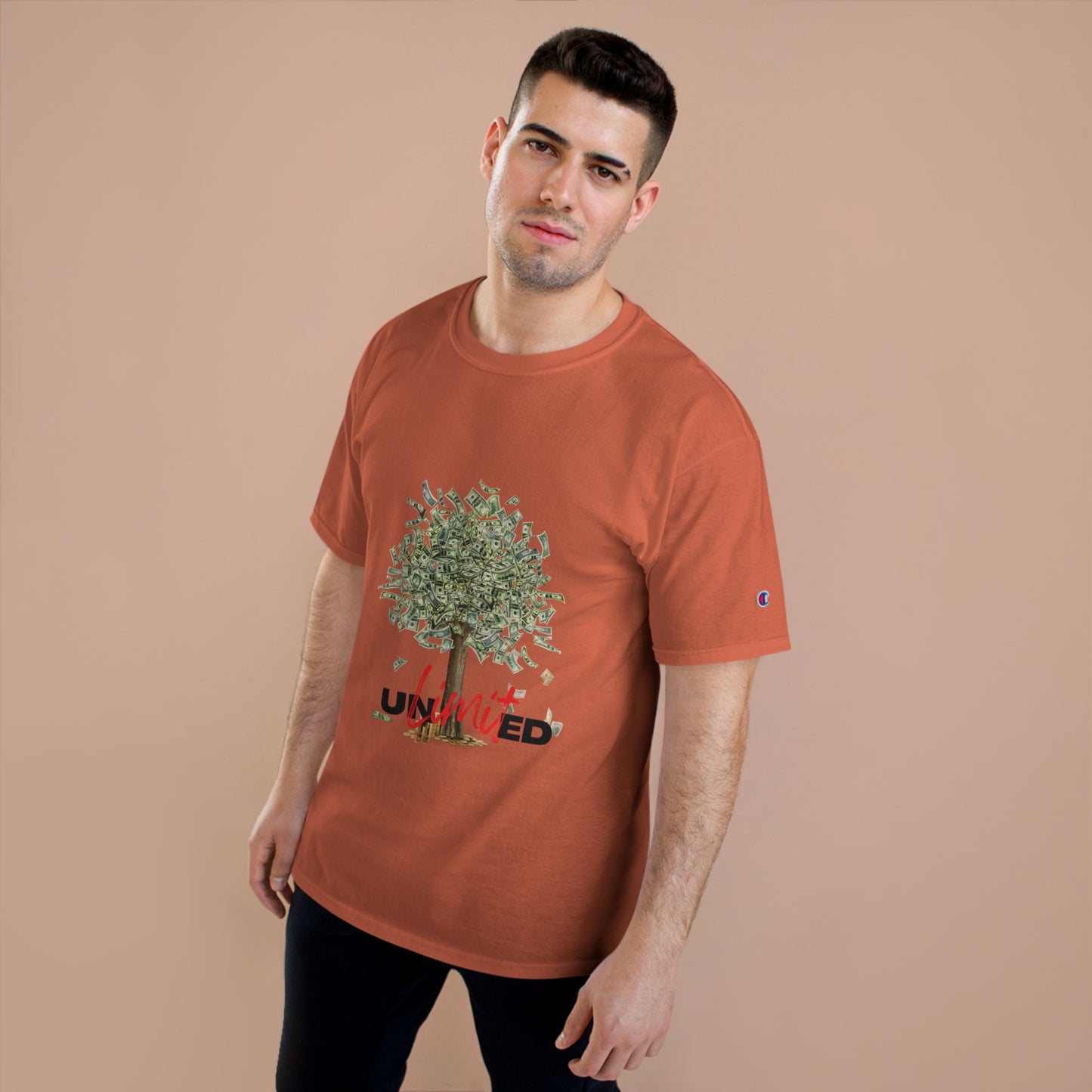 Champion T-Shirt - Unlimited Growth Tree Graphic