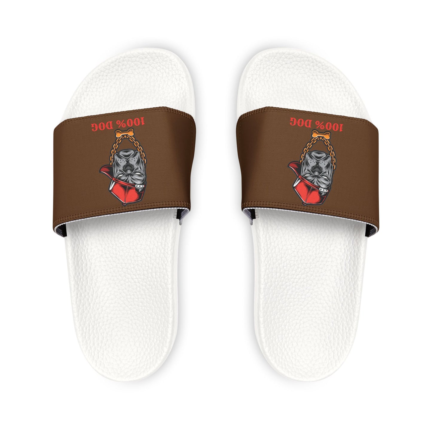 100% Dog Men&#039;s Removable-Strap Sandals - Fun & Comfy Slides for Dog Lovers