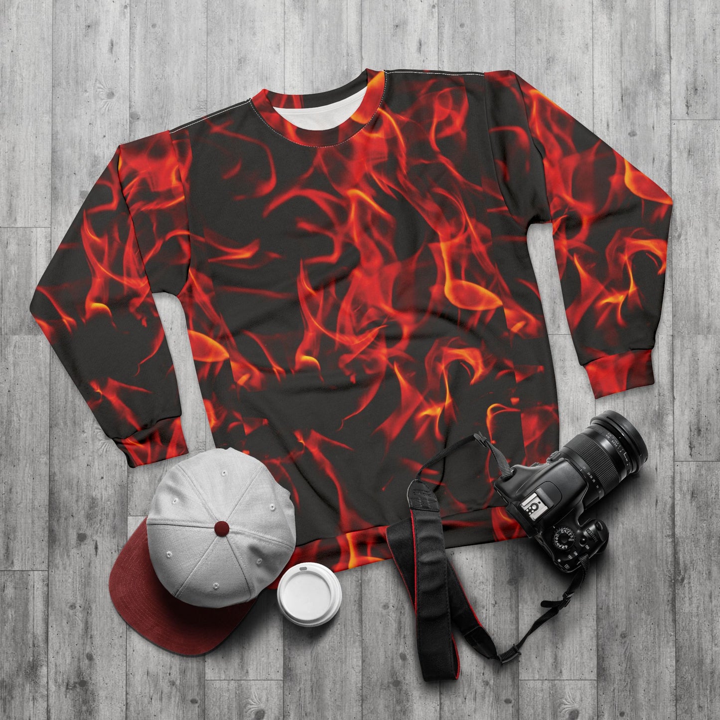 Fire Flames Unisex Sweatshirt - Bold & Stylish Statement Piece