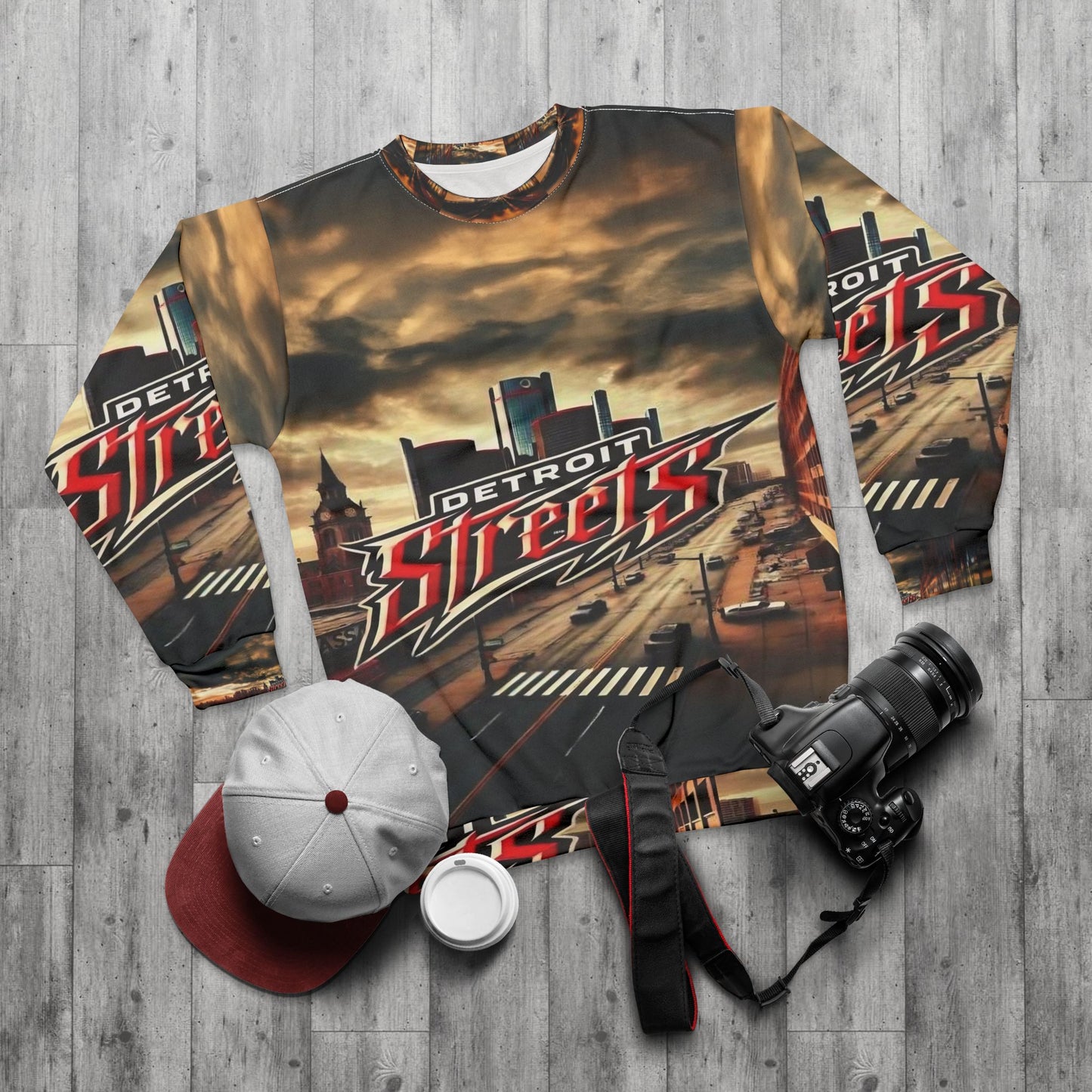 Urban Detroit Streets Unisex Sweatshirt - Stylish City Vibe Apparel