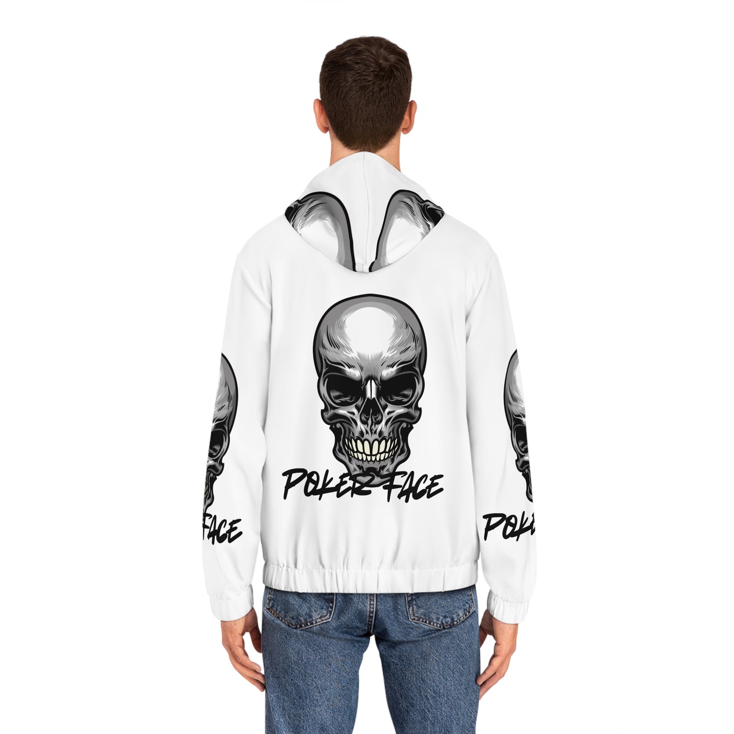 Poker Face Men's Full-Zip Hoodie (AOP)