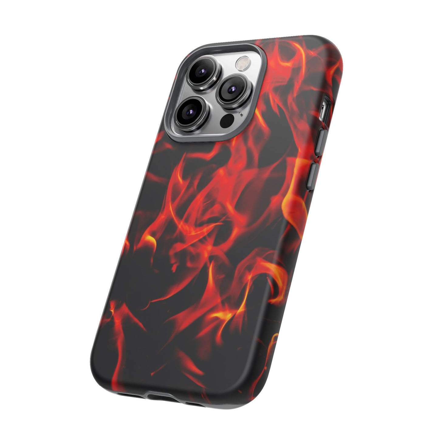 Fire Design Tough Phone Case - Bold Protection with Fiery Vibes