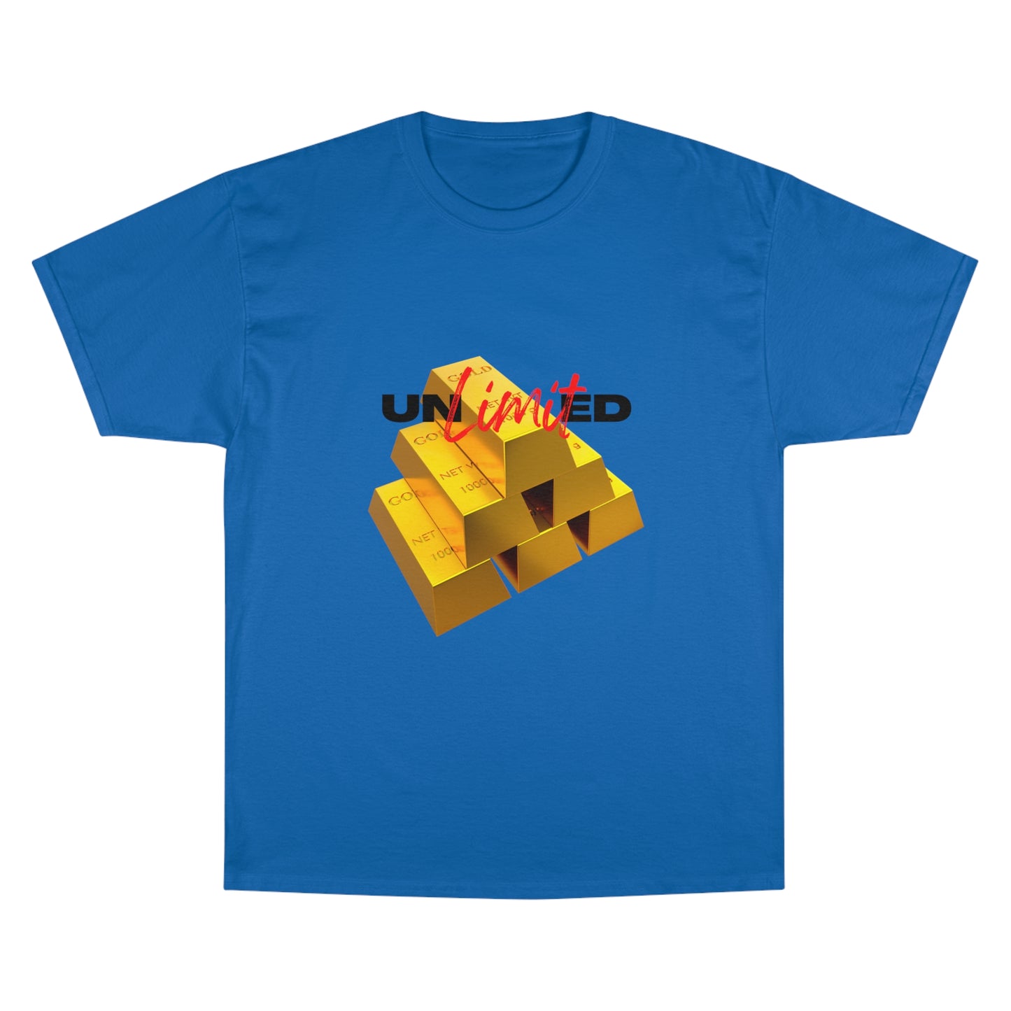 Champion Unlimited Graphic T-Shirt - Bold Gold Design for Trendy Casual Wear