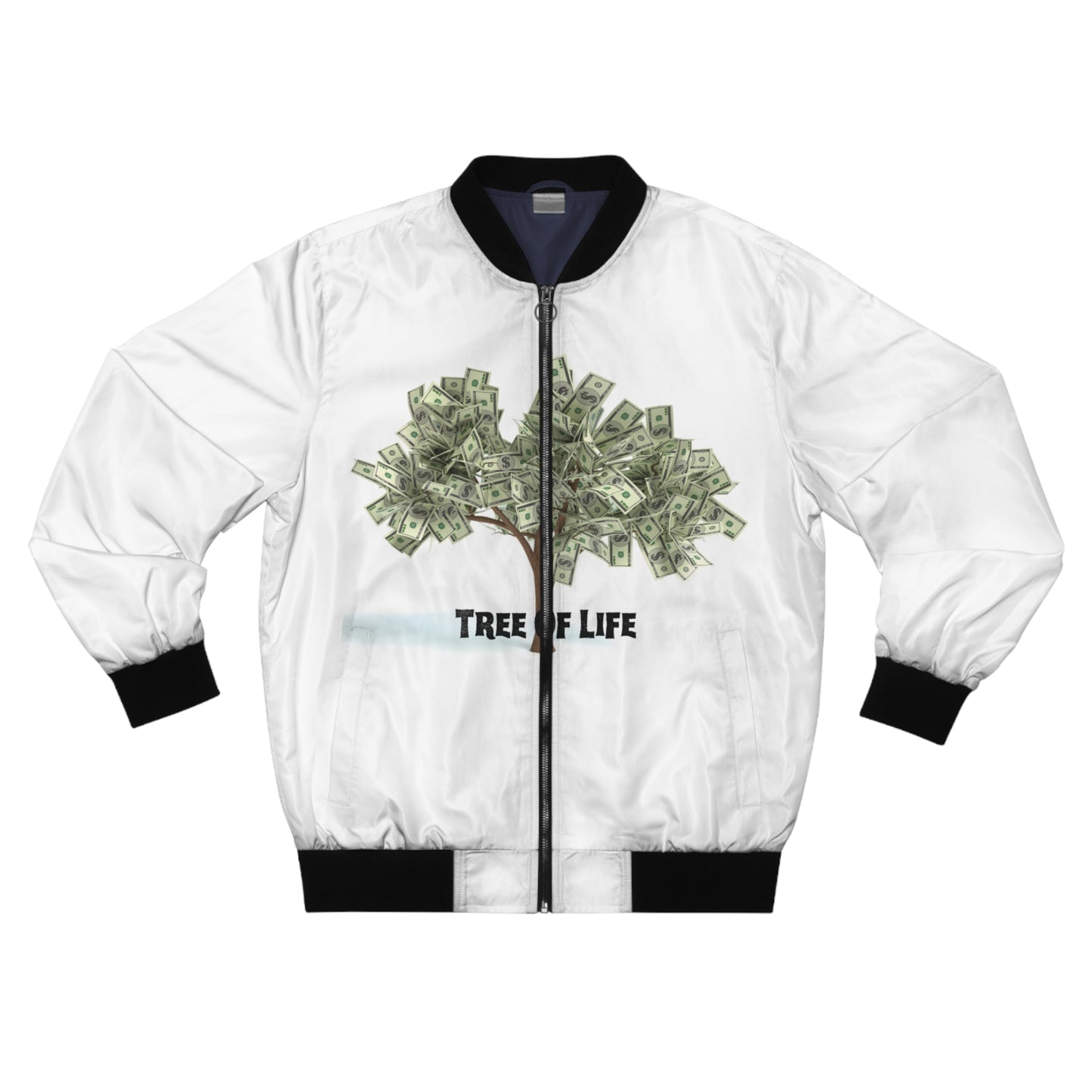 Copy of Men's Bomber Jacket: Tree of Life Design for Wealth and Prosperity