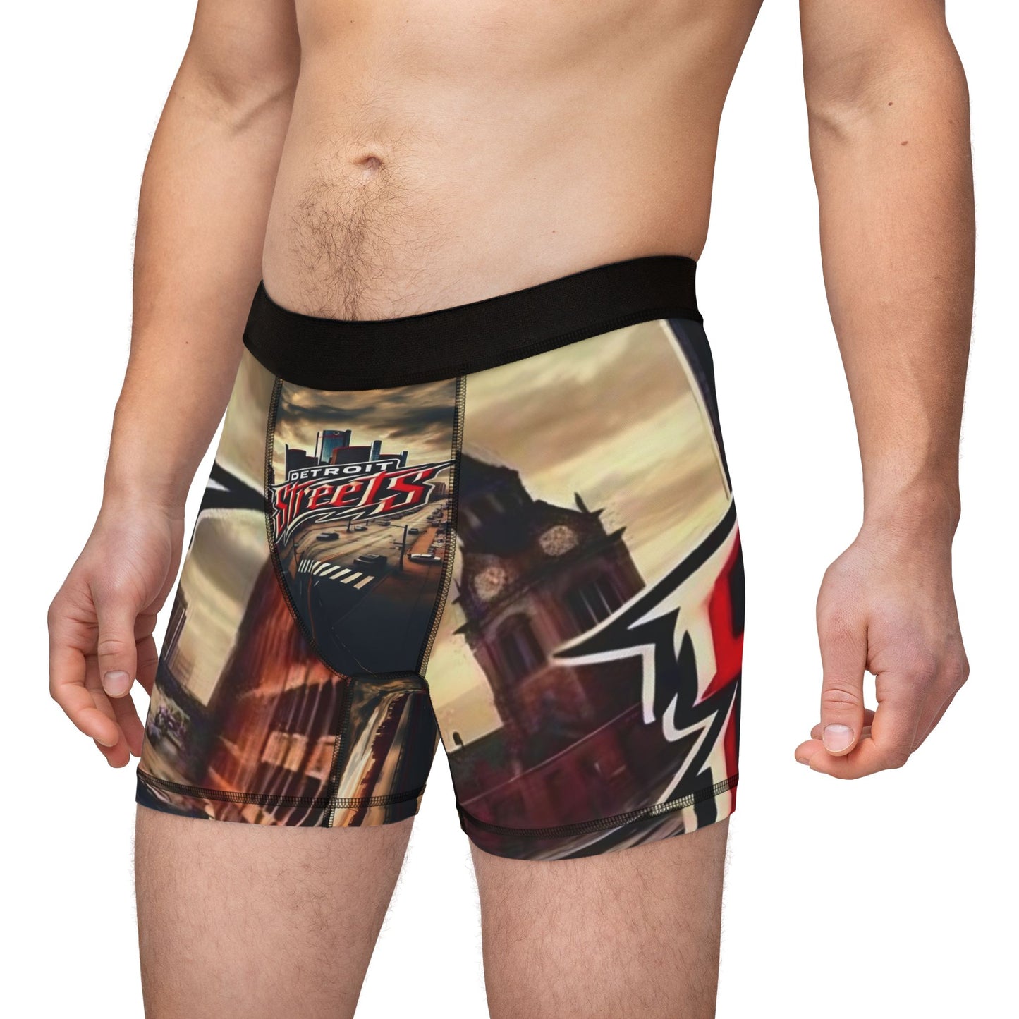 Detroit Streets Men's Boxers - Comfortable Graphic Underwear for Urban Style