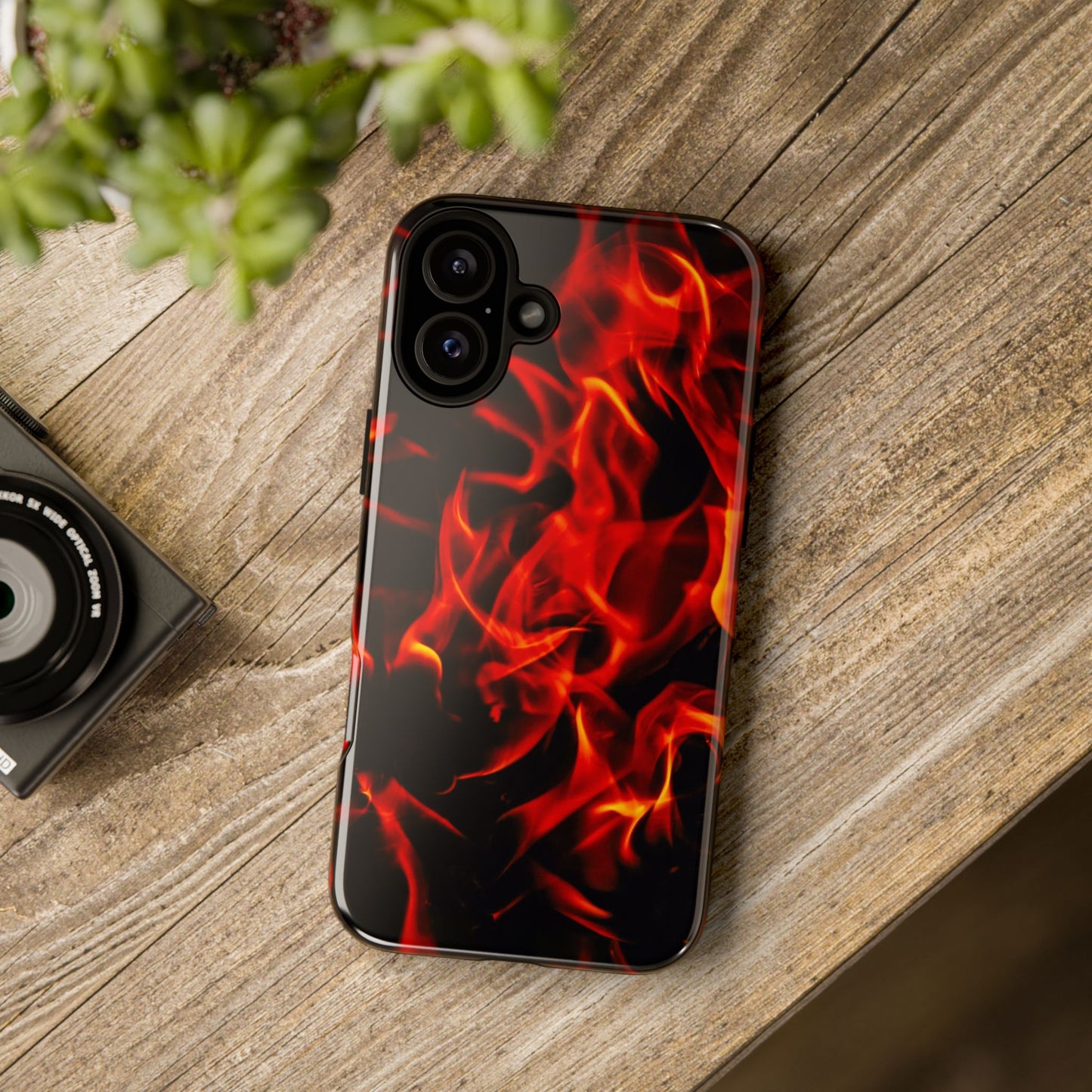 Fire Design Tough Phone Case - Bold Protection with Fiery Vibes