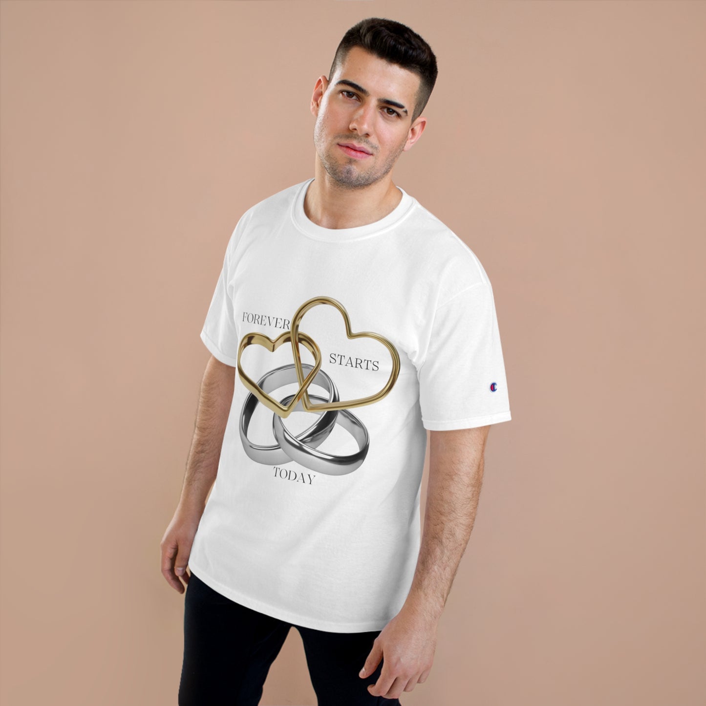 Forever Starts Today Champion T-Shirt | Engagement & Wedding Gift