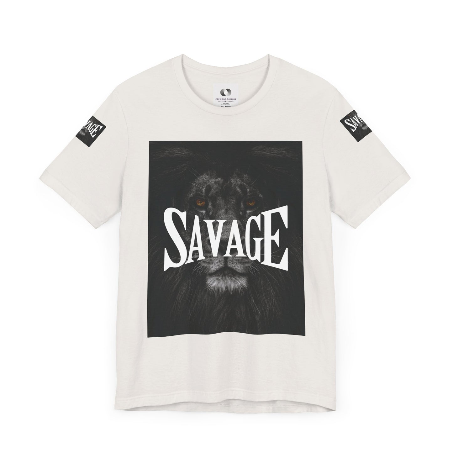 Savage Lion Unisex Jersey Tee - Bold Graphic T-Shirt for Confidence and Style